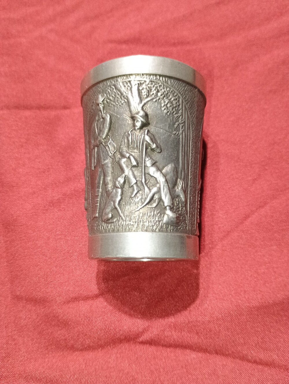 Vintage Pewter Shot Glass Cup Innung Deutscher Zinn Giesser Handwerks Siegel